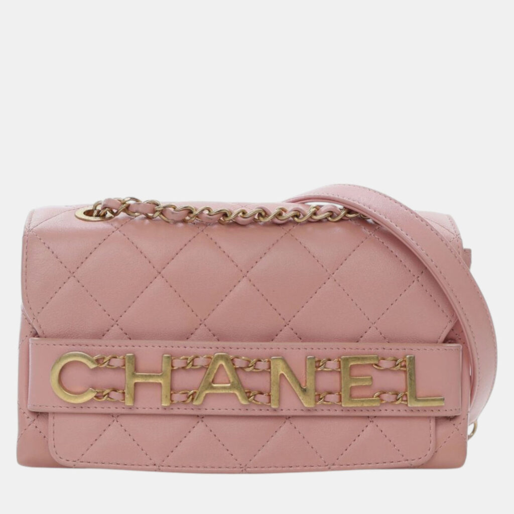 Chanel Pink Small Quilted Calfskin Enchained Flap Chanel Pink Small Quilted Calfskin Enchained Flap