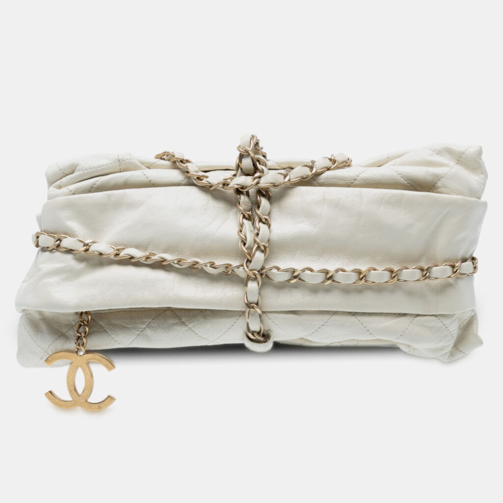 Chanel White Quilted Calfskin Midnight Swim Baluchon Bag Chanel White Quilted Calfskin Midnight Swim Baluchon Bag