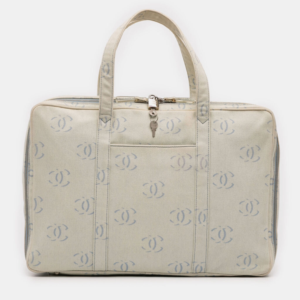 Chanel Blue CC Denim Travel Bag