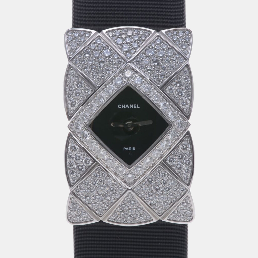 Chanel Coco Crush Diamond Quartz White Gold Women's Wristwatch 23 mm Chanel Coco Crush Diamond Quartz White Gold Women's Wristwatch 23 mm