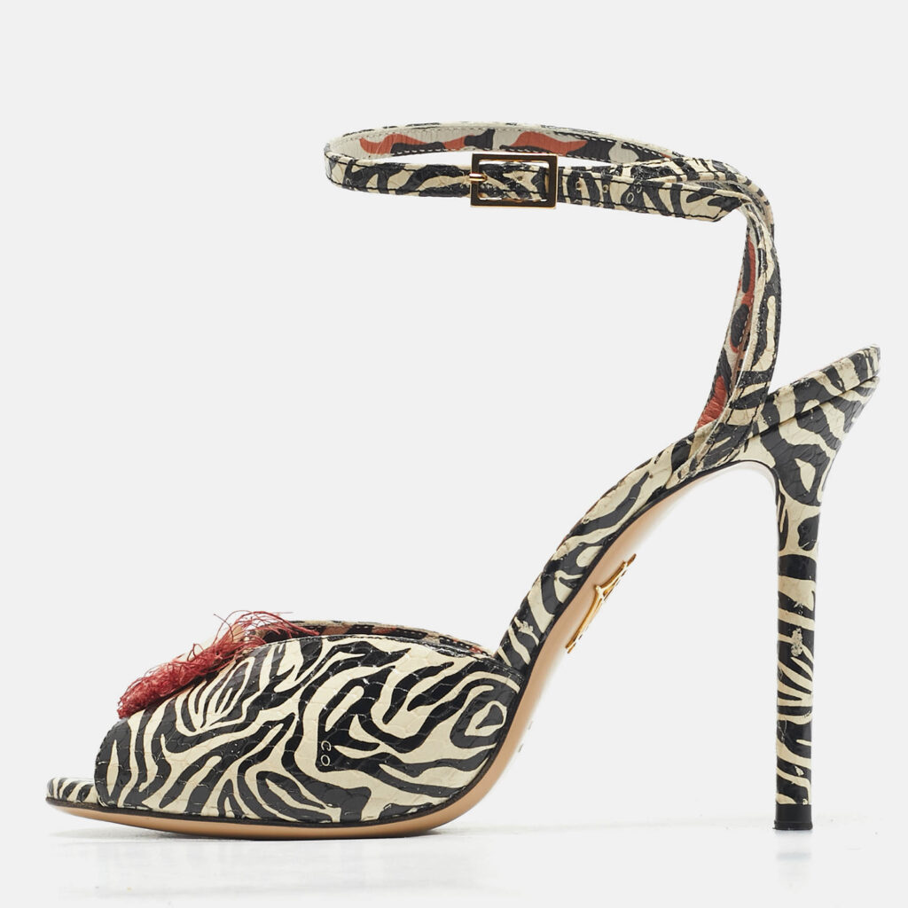 Charlotte Olympia White Snakeskin Embossed Leather Izzy Gone Wild Peep Toe Pumps Size 36 Charlotte Olympia White Snakeskin Embossed Leather Izzy Gone Wild Peep Toe Pumps Size 36