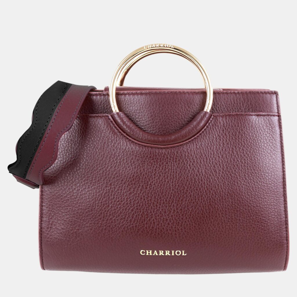 Charriol Chocolate/Off White Leather Forever Handbag Charriol Chocolate/Off White Leather Forever Handbag