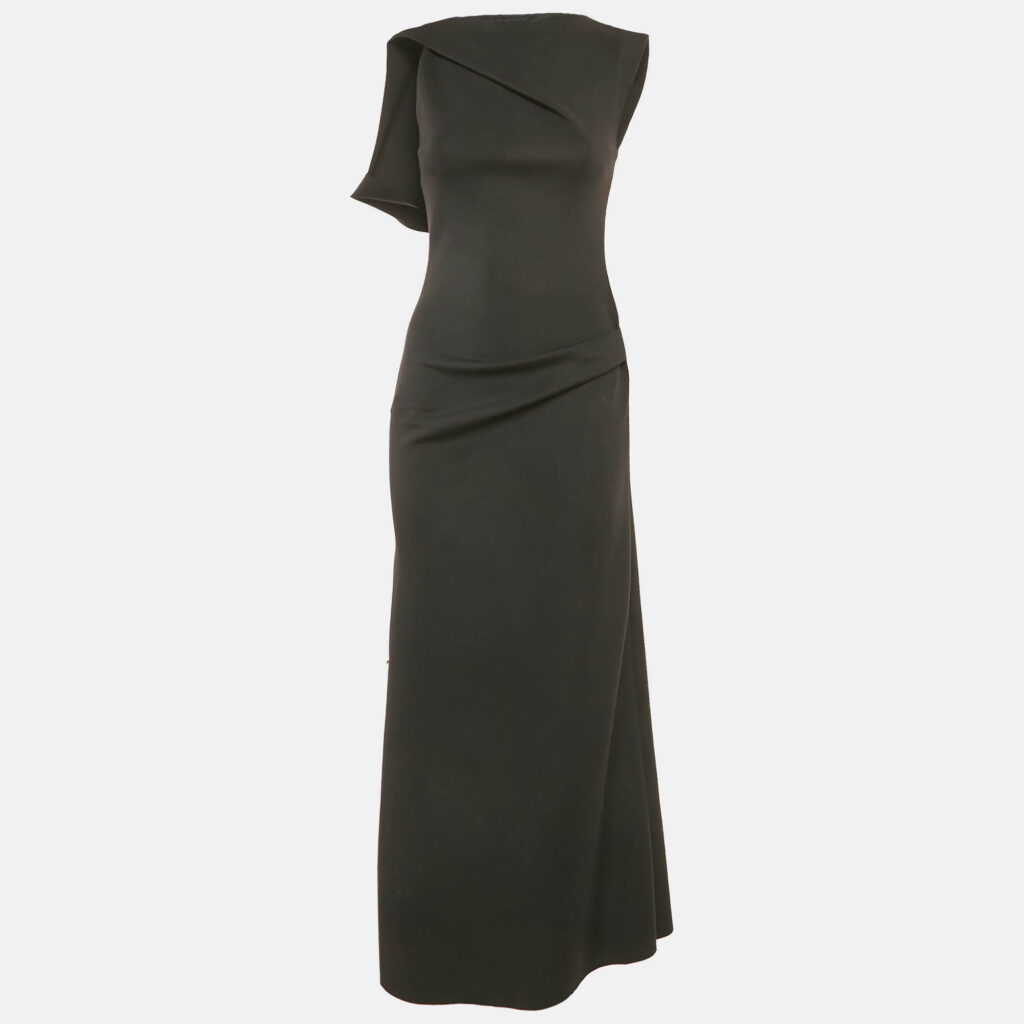 Chats By C.Dam Black Jersey Sleeveless Maxi Dress S Chats By C.Dam Black Jersey Sleeveless Maxi Dress S