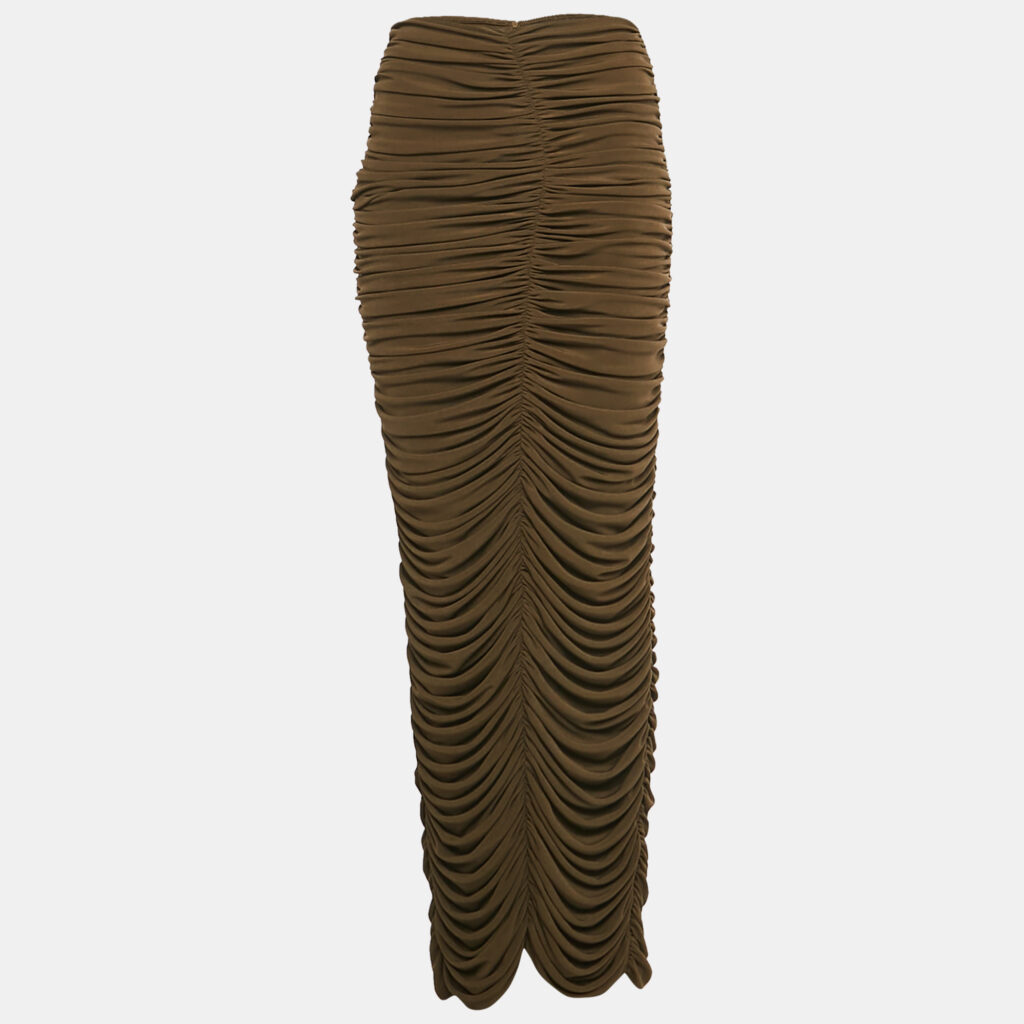 luxury-women-chats-by-cdam-new-clothes-p1246706-001-1.jpg Chat's by C.Dam Brown Jersey Ruche Maxi Skirt S