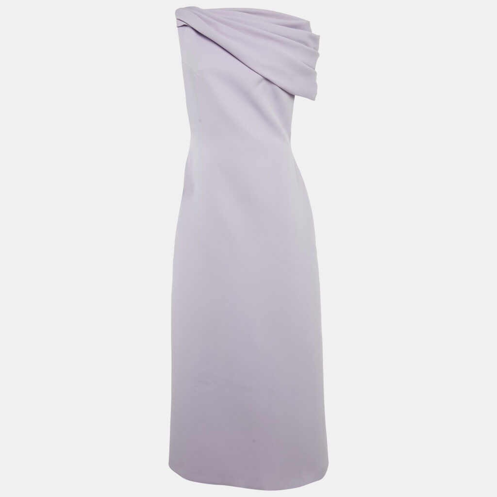 Chats By C.Dam Lavender Jersey Cape Sleeve Allina Maxi Dress S