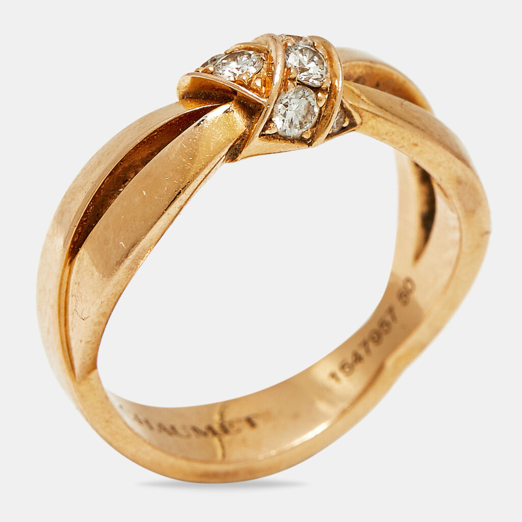 Chaumet Liens Séduction Diamonds 18k Rose Gold Ring Size 50 Chaumet Liens Séduction Diamonds 18k Rose Gold Ring Size 50