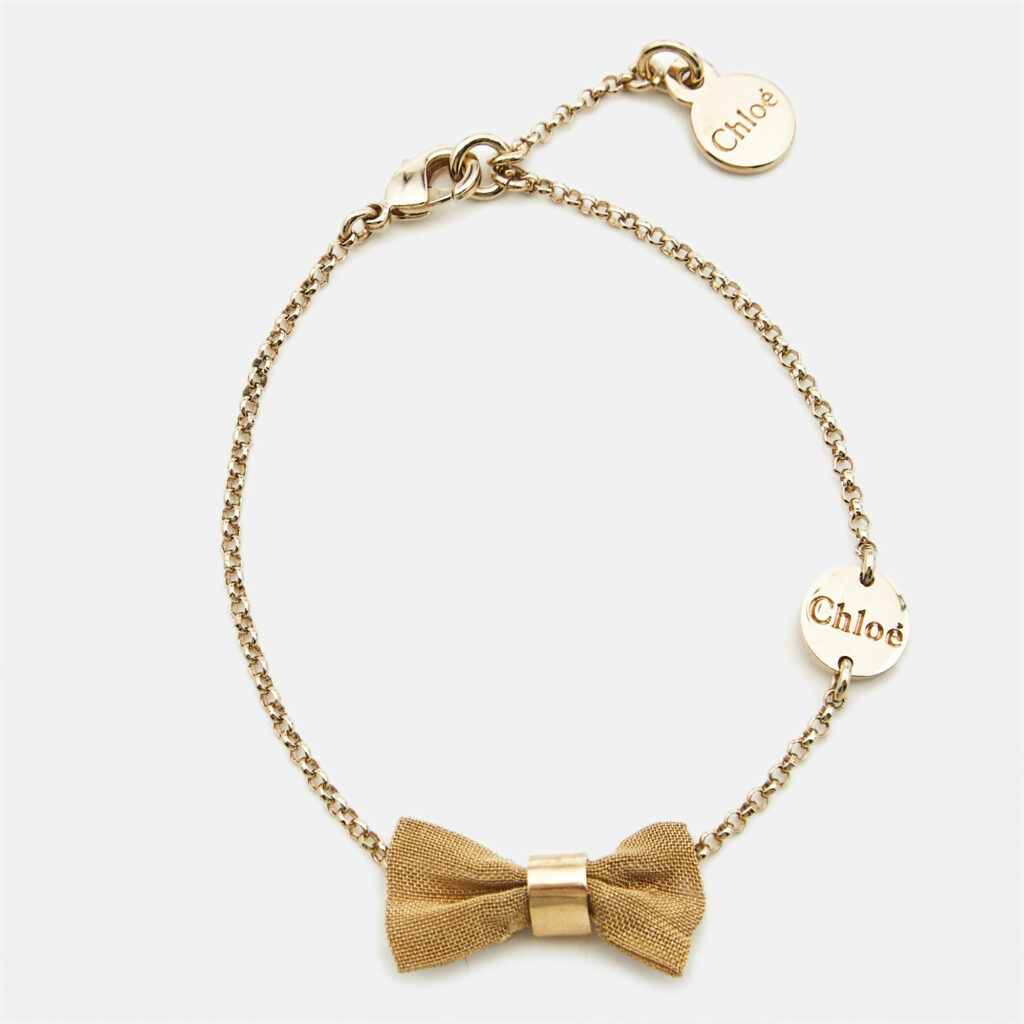 Chloe Bow Gold Tone Bracelet Chloe Bow Gold Tone Bracelet