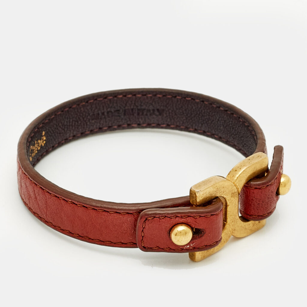 Chloé Leather Gold Tone Bracelet Chloé Leather Gold Tone Bracelet