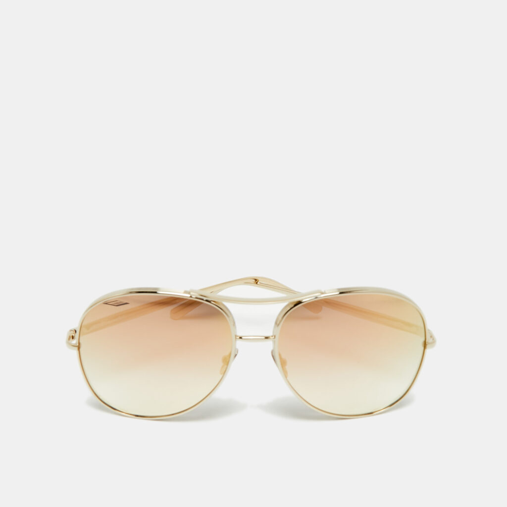 Chloé Gold Gradient CE127S Aviator Sunglasses Chloé Gold Gradient CE127S Aviator Sunglasses