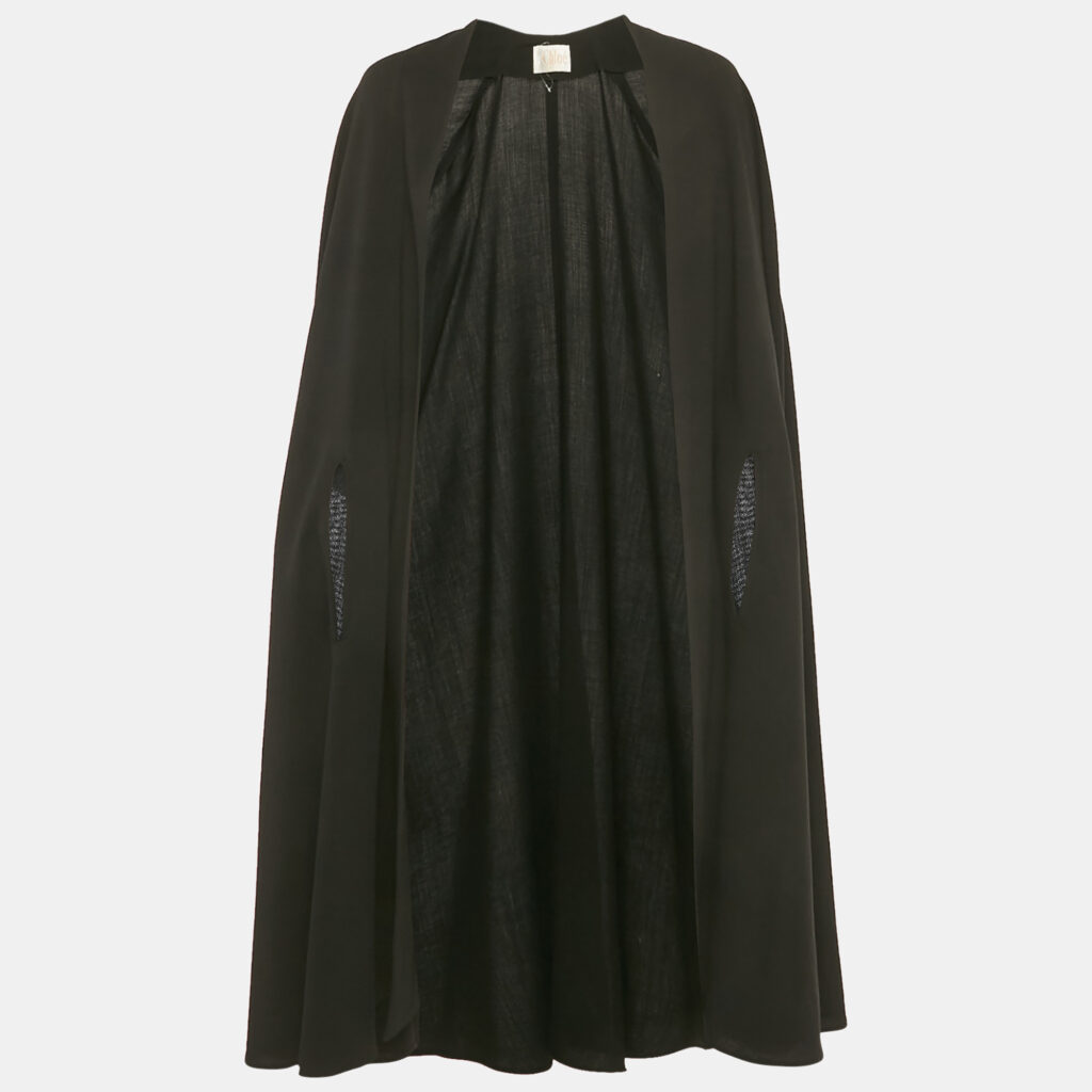 luxury-women-chloe-used-clothes-p1212729-002-1.jpg Chloe Black Crepe Open Front Cape M