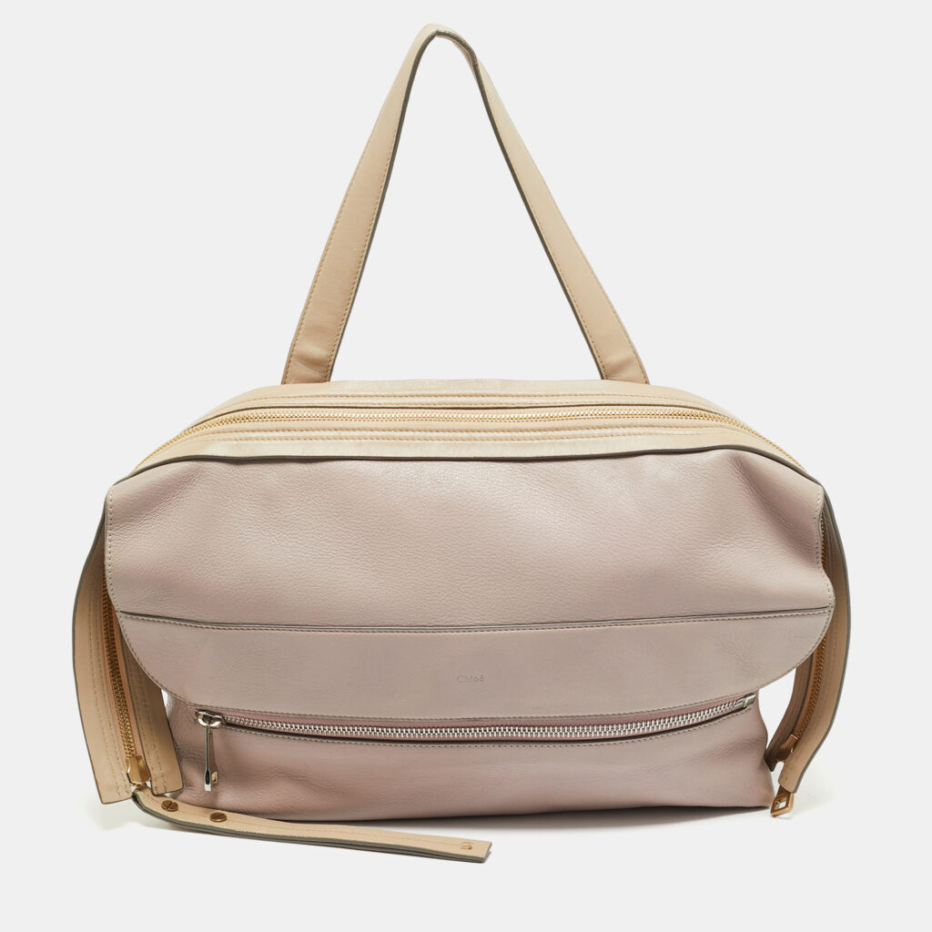 Chloe Pink/Beige Leather Dalston Shoulder Bag Chloe Pink/Beige Leather Dalston Shoulder Bag