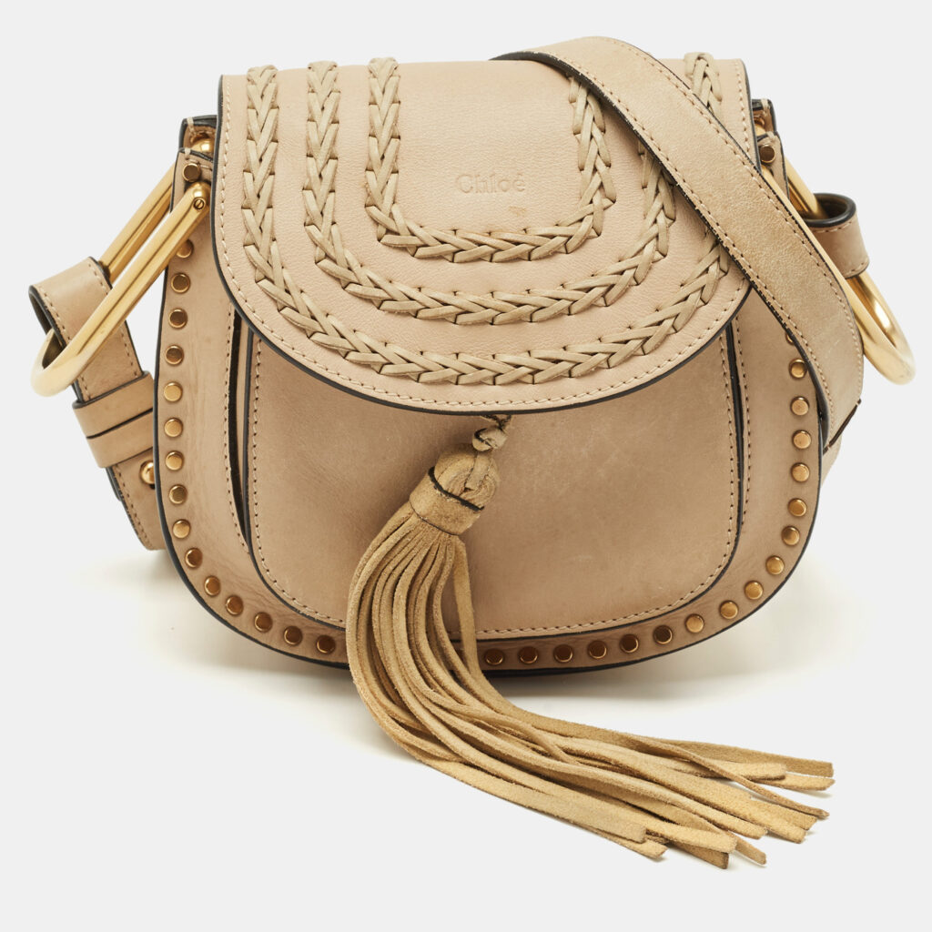 Chloe Beige Leather Mini Hudson Shoulder Bag Chloe Beige Leather Mini Hudson Shoulder Bag