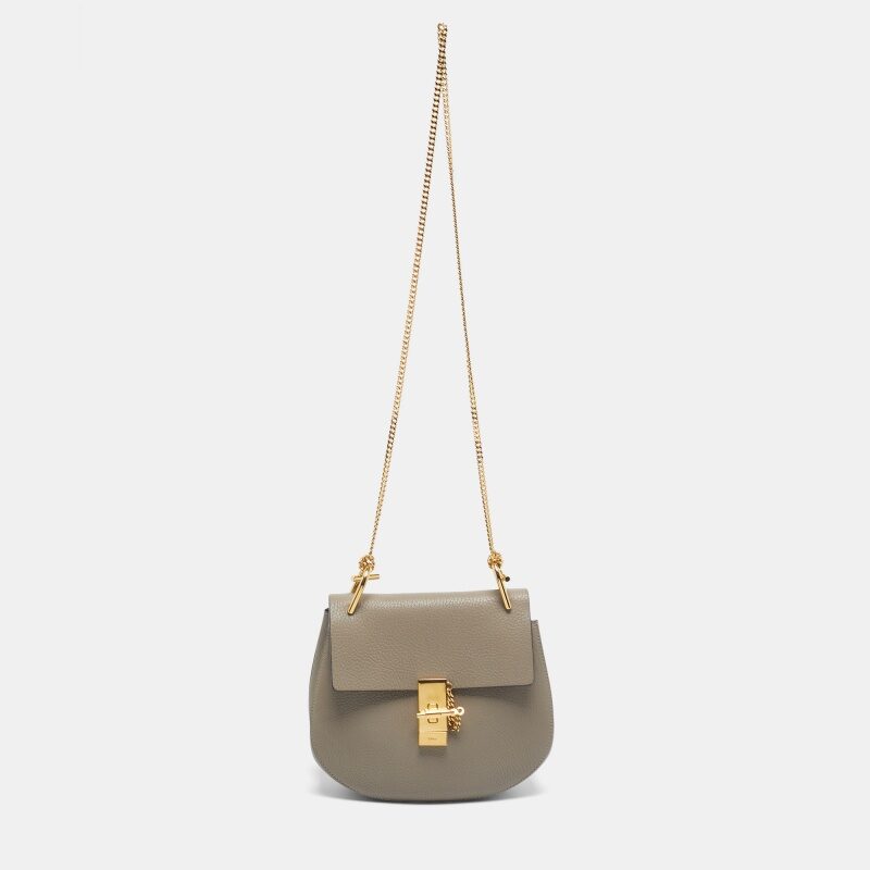 Chloe Grey Leather Medium Drew Shoulder Bag Chloe Grey Leather Medium Drew Shoulder Bag