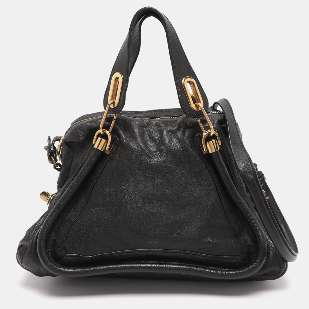 Chloe Black Leather Medium Paraty Shoulder Bag Chloe Black Leather Medium Paraty Shoulder Bag