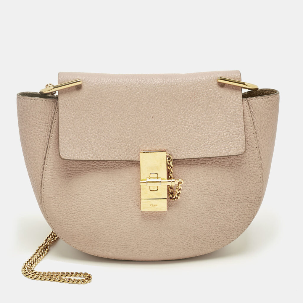 Chloe Pink Leather Medium Drew Shoulder Bag Chloe Pink Leather Medium Drew Shoulder Bag