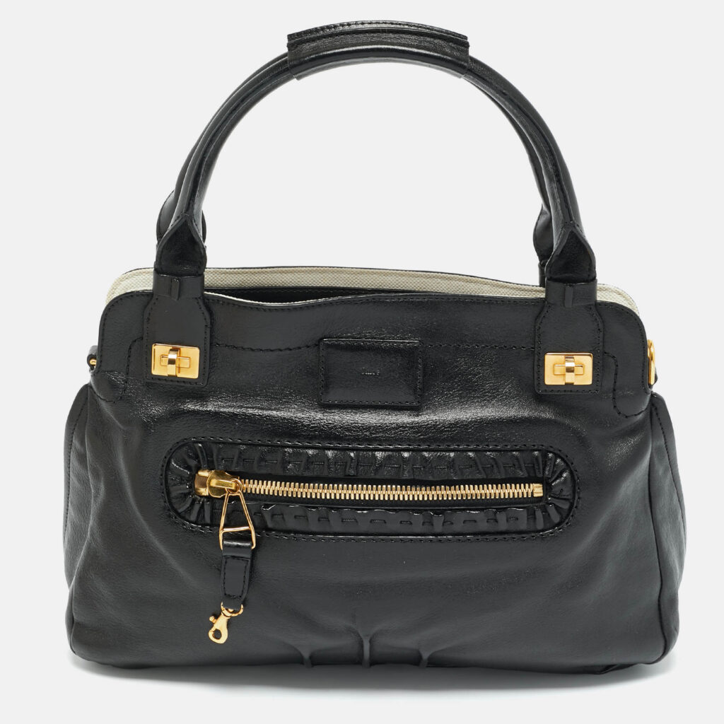 Chloe Black Leather Margaret Shoulder Bag Chloe Black Leather Margaret Shoulder Bag