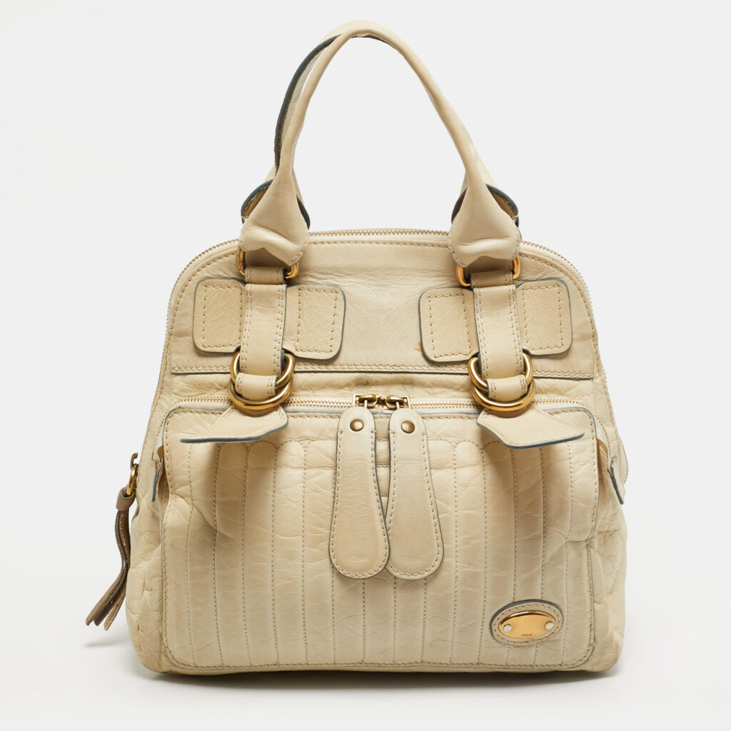 Chloe Bay Off White Leather Satchel Chloe Bay Off White Leather Satchel