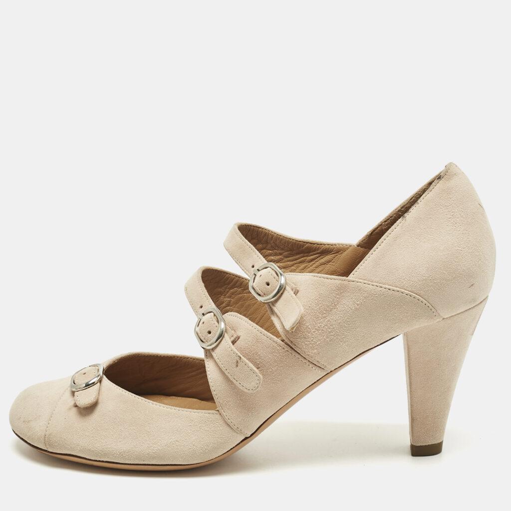 Chloé Cream Suede Mary Jane Pumps Size 37 Chloé Cream Suede Mary Jane Pumps Size 37