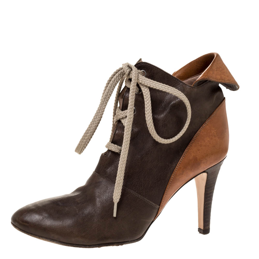 Chloe Brown Leather Pointed Toe Ankle Booties Size 36 Chloe Brown Leather Pointed Toe Ankle Booties Size 36