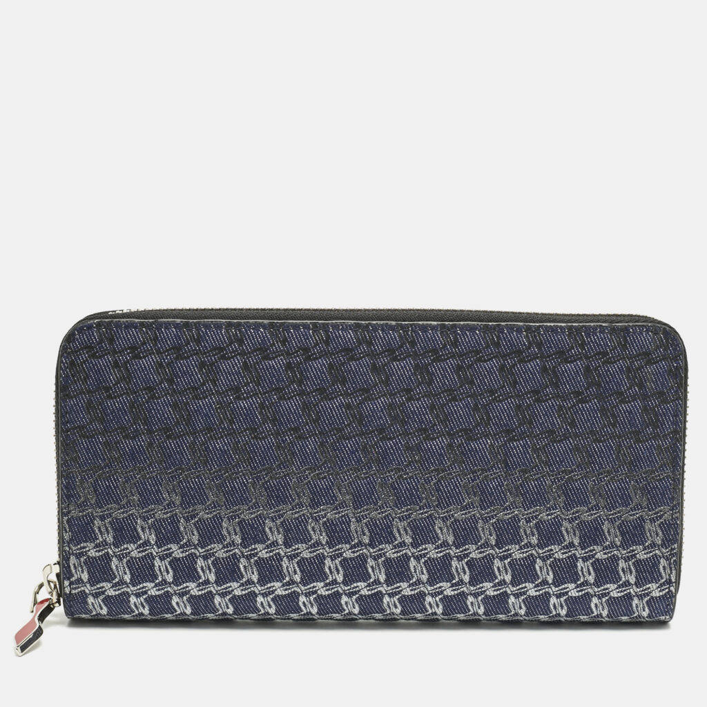 luxury-women-christian-louboutin-new-handbags-p1218043-005-1.jpg Christian Louboutin Ombre Blue Printed Denim Zip Continental Wallet