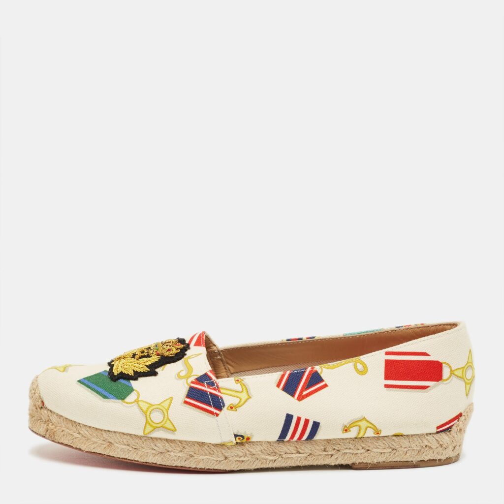 Christian Louboutin Multicolor Canvas Papi Hugo Espadrille Flats Size 37 Christian Louboutin Multicolor Canvas Papi Hugo Espadrille Flats Size 37