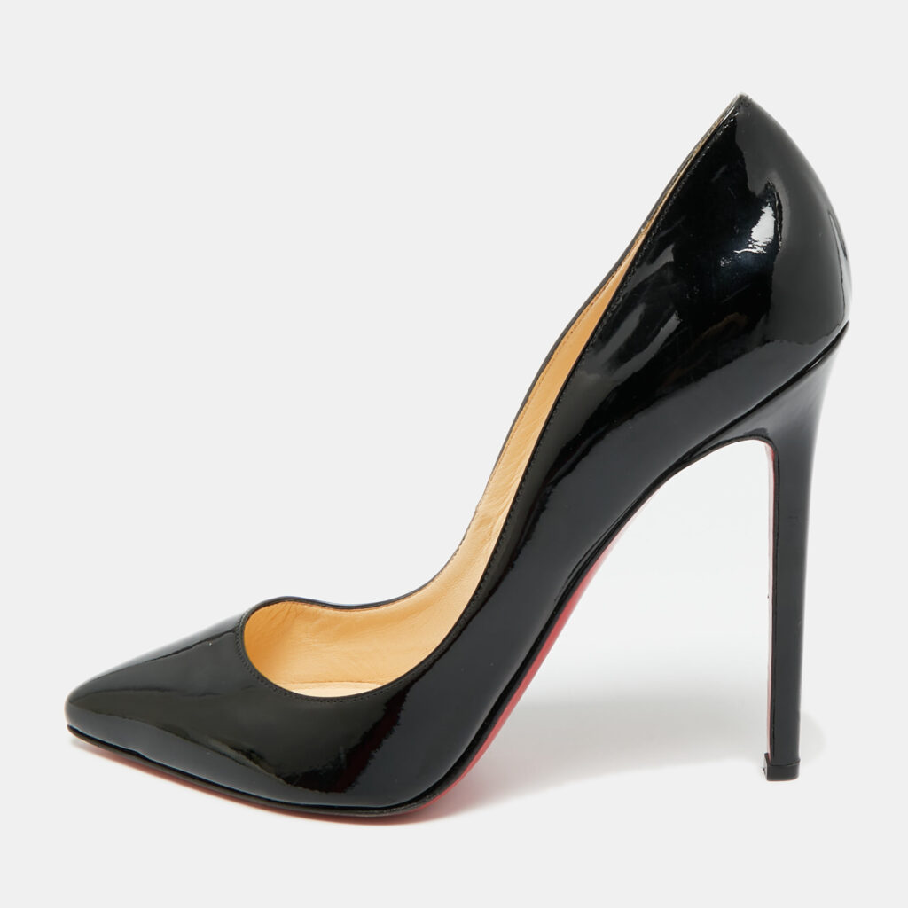 Christian Louboutin So Kate Black Patent Leather Pumps Size 38.5