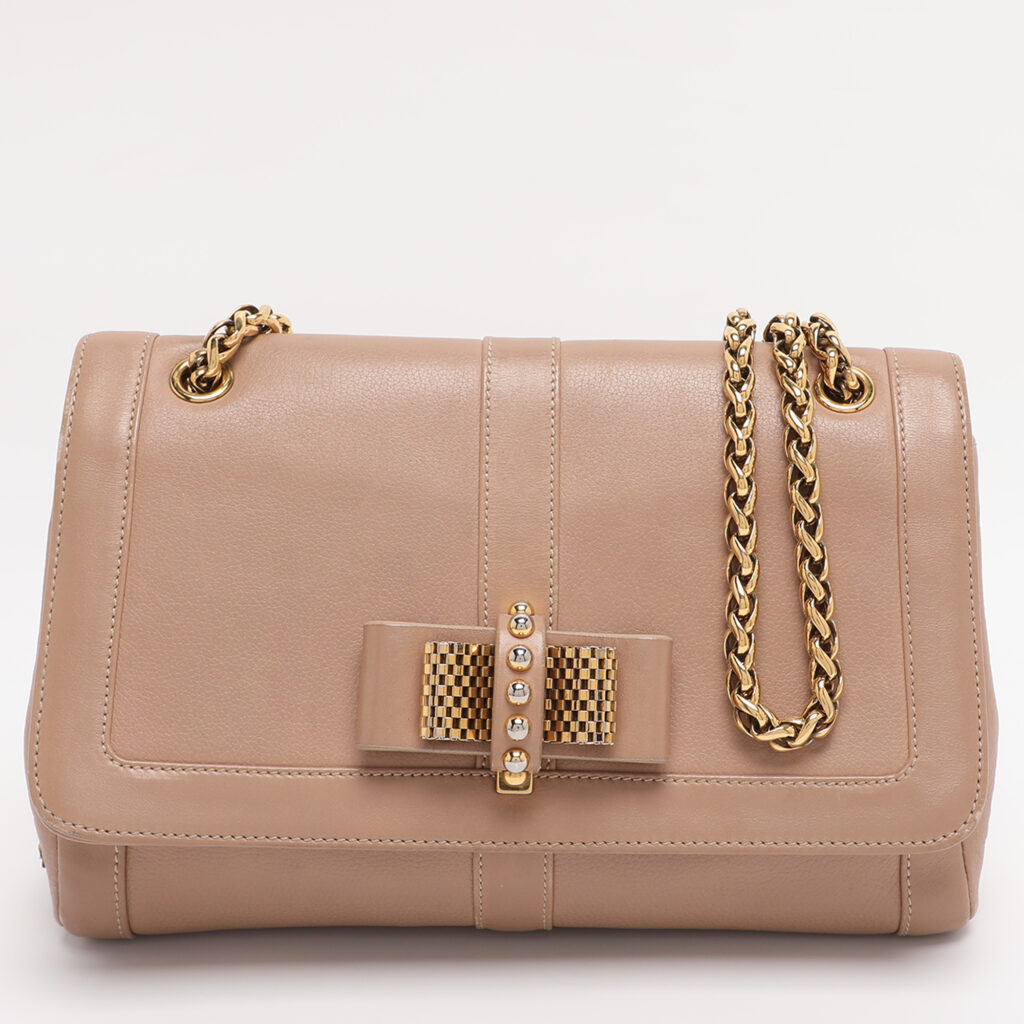 Christian Louboutin Beige Leather Sweet Charity Shoulder Bag Christian Louboutin Beige Leather Sweet Charity Shoulder Bag