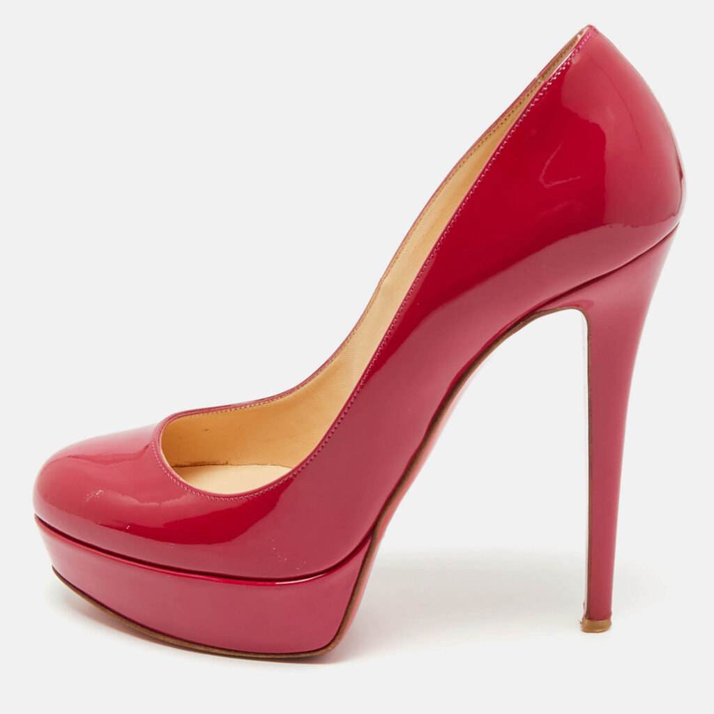 Christian Louboutin Fuchsia Patent Leather Bianca Platform Pumps Size 38 Christian Louboutin Fuchsia Patent Leather Bianca Platform Pumps Size 38