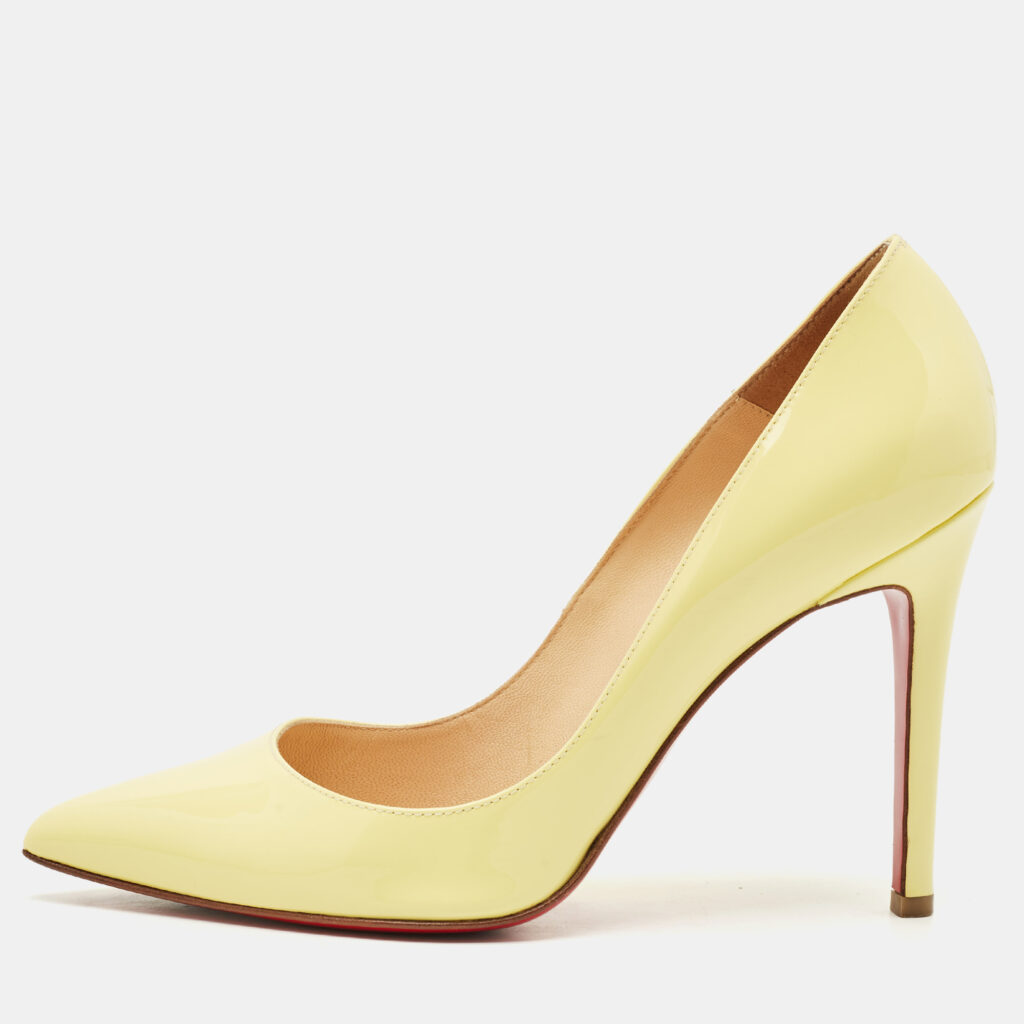 Christian Louboutin Yellow Patent Leather Pigalle Pumps Size 37 Christian Louboutin Yellow Patent Leather Pigalle Pumps Size 37