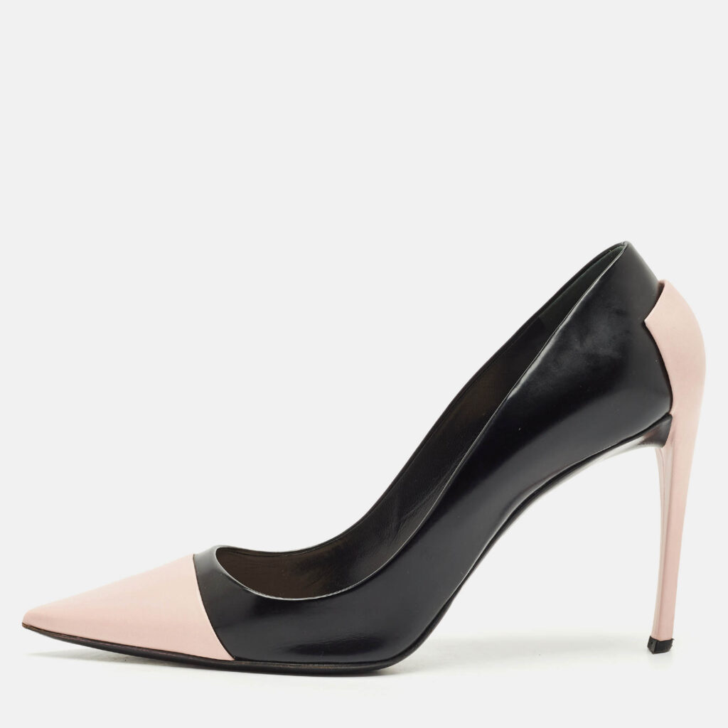 Christian Louboutin Black/Pink Leather Pointed Toe Pumps Size 41 Christian Louboutin Black/Pink Leather Pointed Toe Pumps Size 41