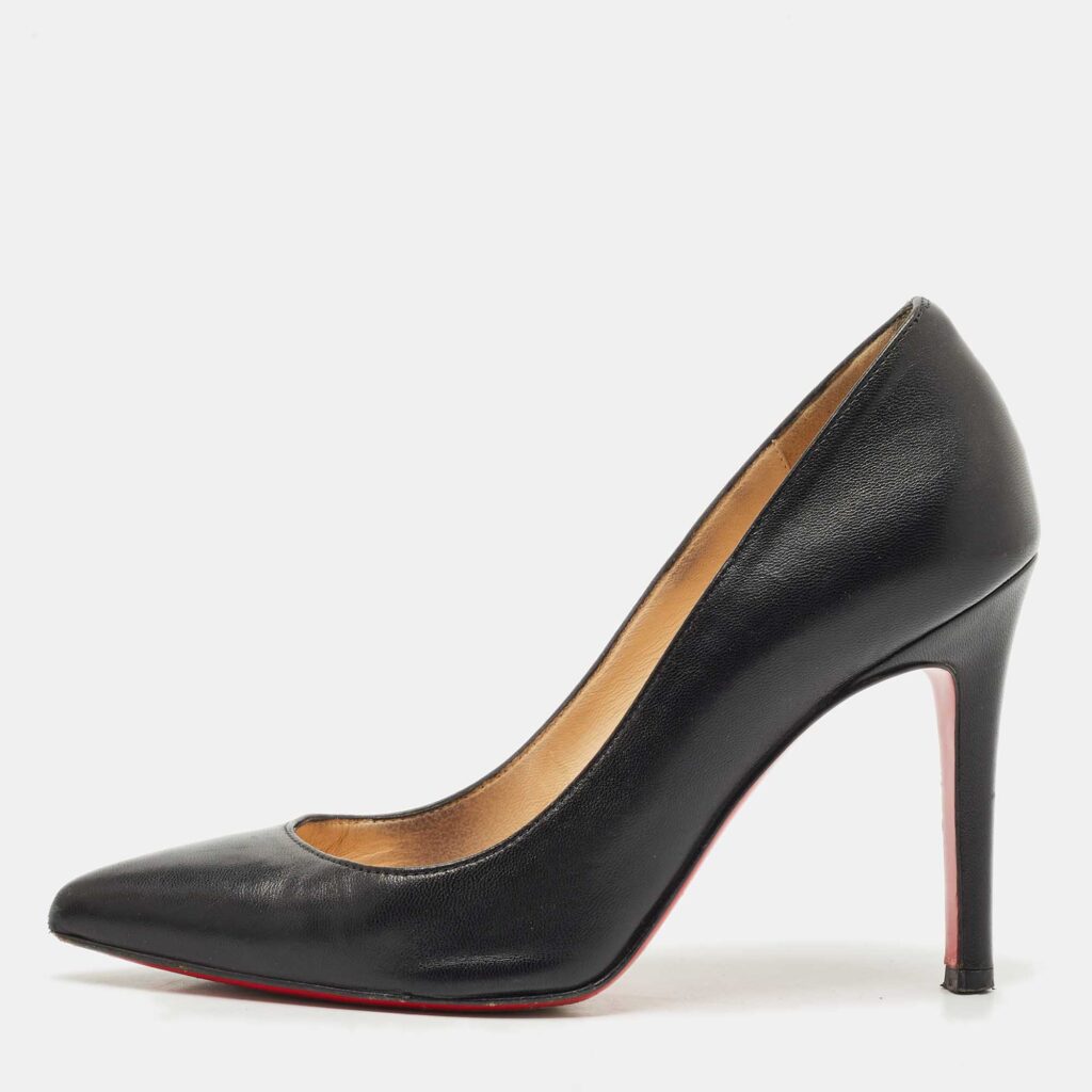 Christian Louboutin Black Leather Pigalle Pumps Size 34
