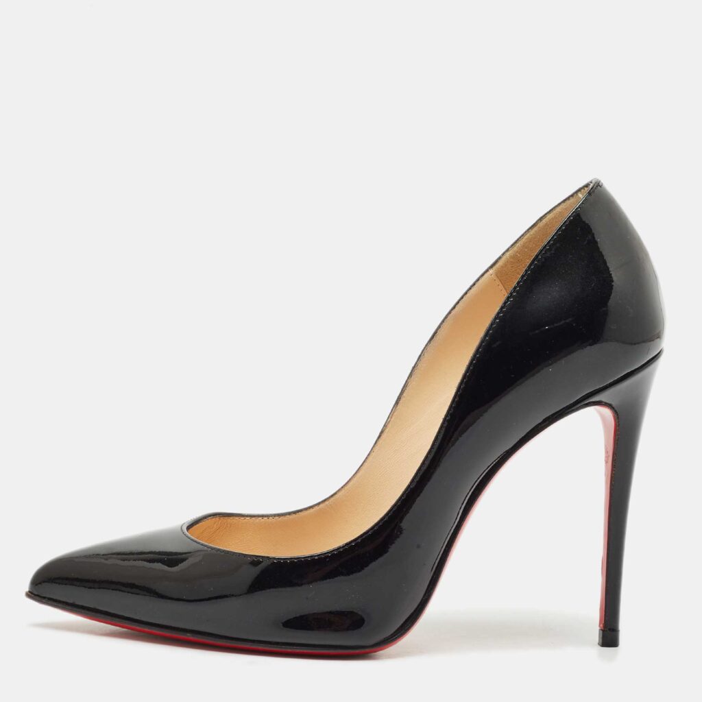 Christian Louboutin Black Patent Leather Pigalle Pumps Size 34