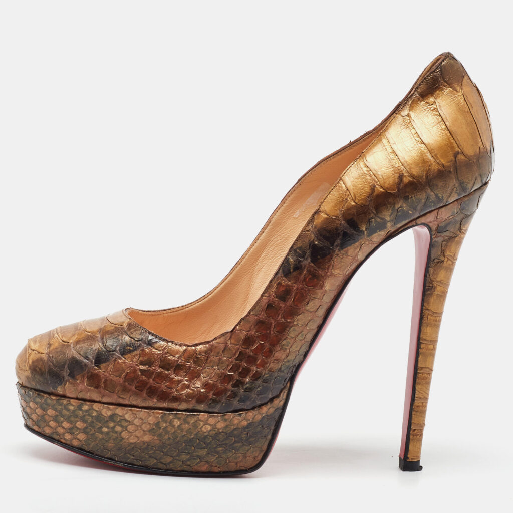 Christian Louboutin Multicolor Python Bianca Platform Pumps Size 38 Christian Louboutin Multicolor Python Bianca Platform Pumps Size 38