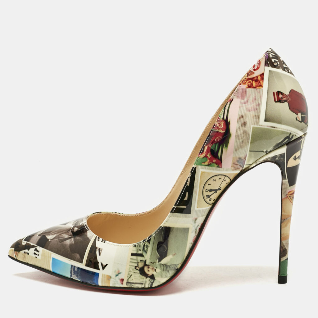 Christian Louboutin Multicolor Patent Leather Pigalle Follies Pumps Size 37.5