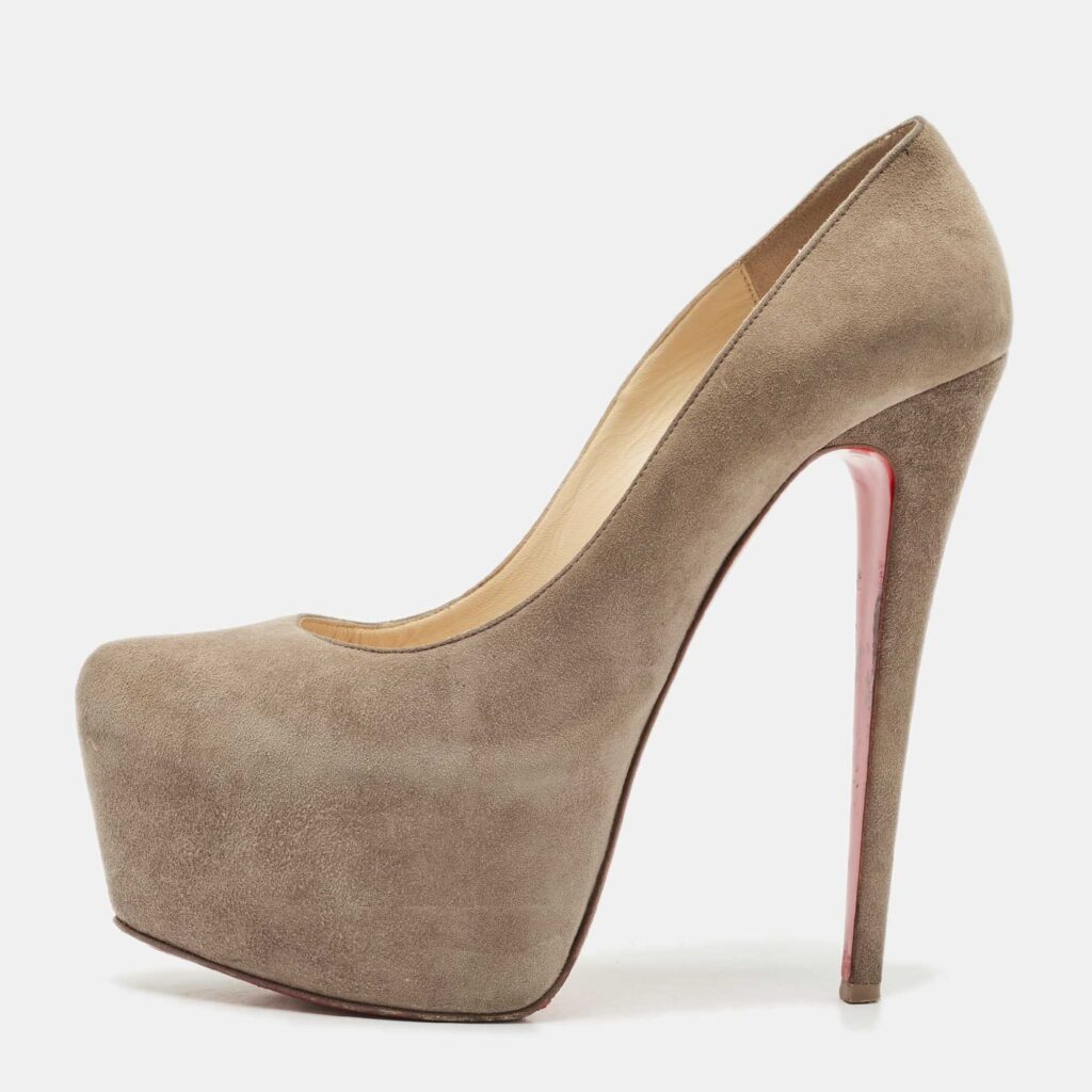 Christian Louboutin Grey Suede Daffodile Pumps Size 39.5 Christian Louboutin Grey Suede Daffodile Pumps Size 39.5