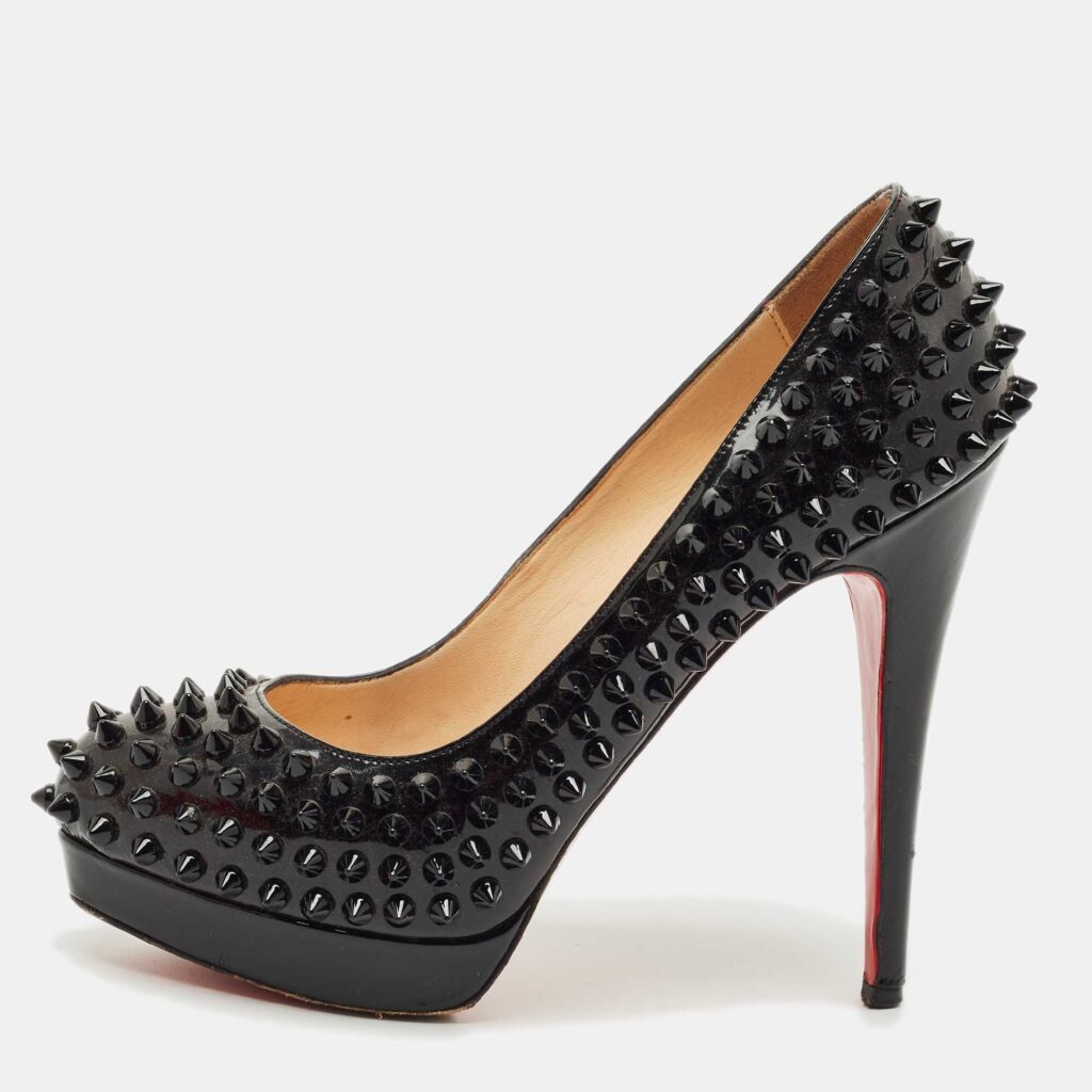 Christian Louboutin Black Patent Leather Alti Spikes Pumps Size 36 Christian Louboutin Black Patent Leather Alti Spikes Pumps Size 36