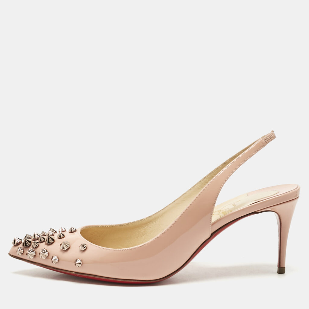 Christian Louboutin Pink Patent Leather Drama Slingback Pumps Size 36 Christian Louboutin Pink Patent Leather Drama Slingback Pumps Size 36
