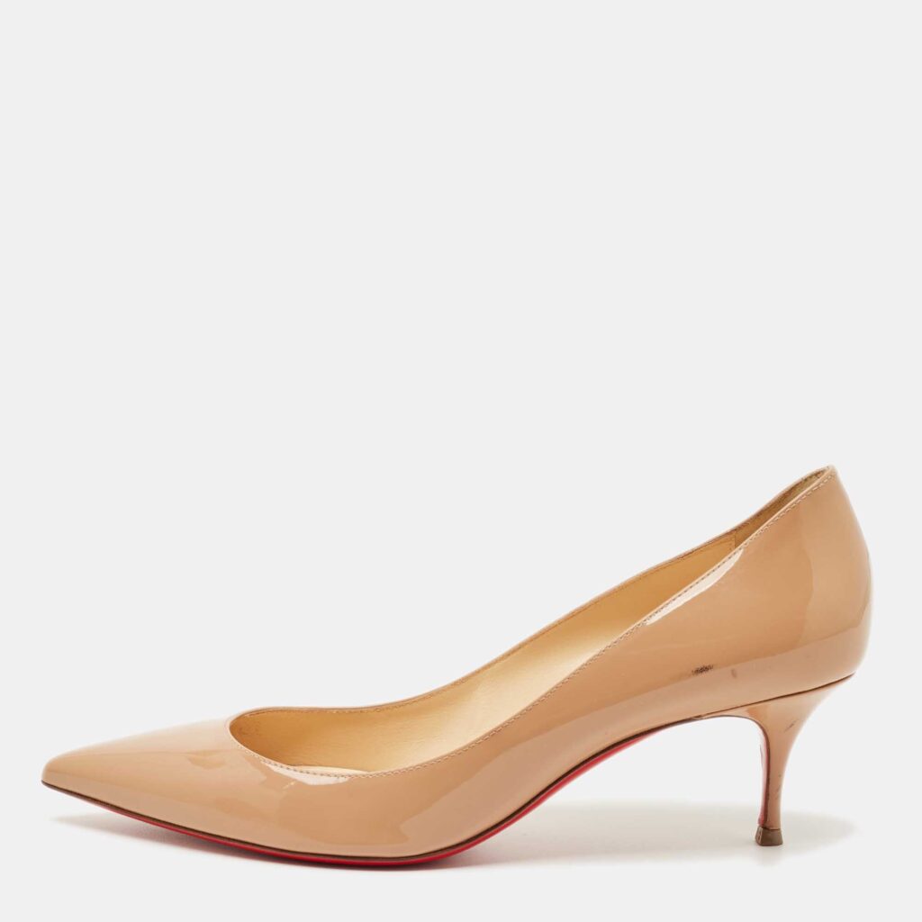 Christian Louboutin Beige Patent Leather Miss Z Pumps Size 40.5 Christian Louboutin Beige Patent Leather Miss Z Pumps Size 40.5