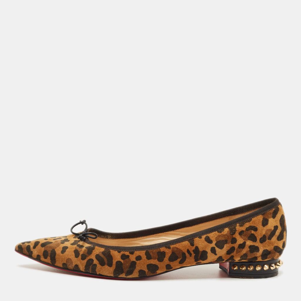 Christian Louboutin Brown/Black Leopard Print Suede Hall Smoking Slippers Size 41 Christian Louboutin Brown/Black Leopard Print Suede Hall Smoking Slippers Size 41
