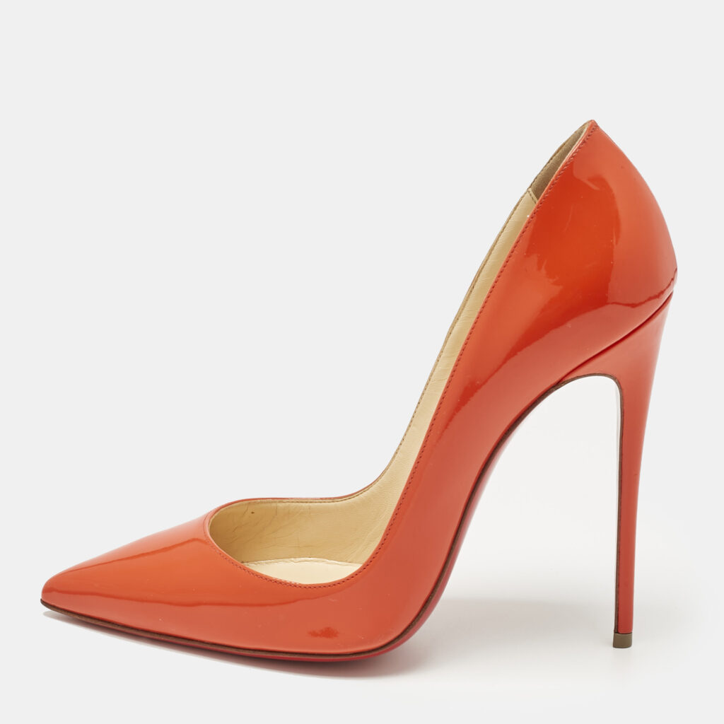 Christian Louboutin Orange Patent Leather So Kate Pumps Size 38 Christian Louboutin Orange Patent Leather So Kate Pumps Size 38
