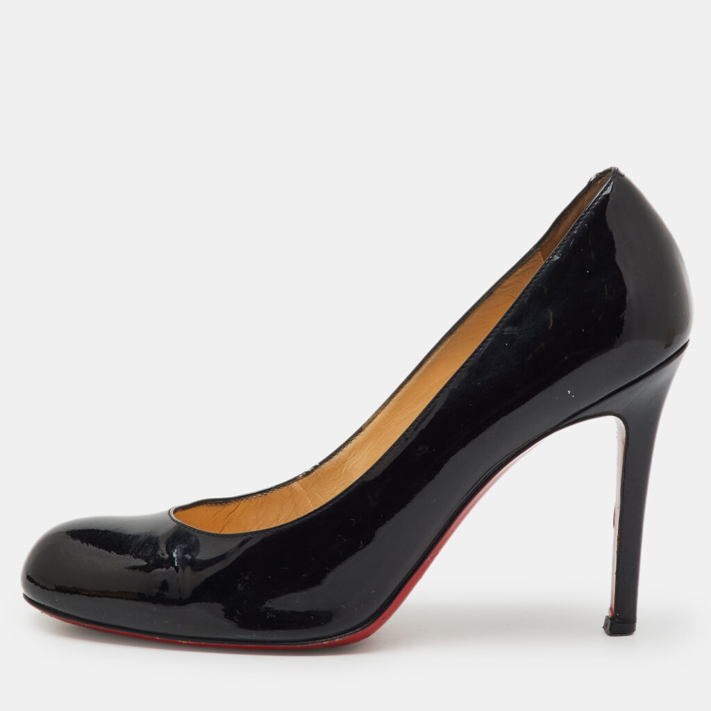 Christian Louboutin Black Patent Leather Simple Pumps Size 37.5 Christian Louboutin Black Patent Leather Simple Pumps Size 37.5