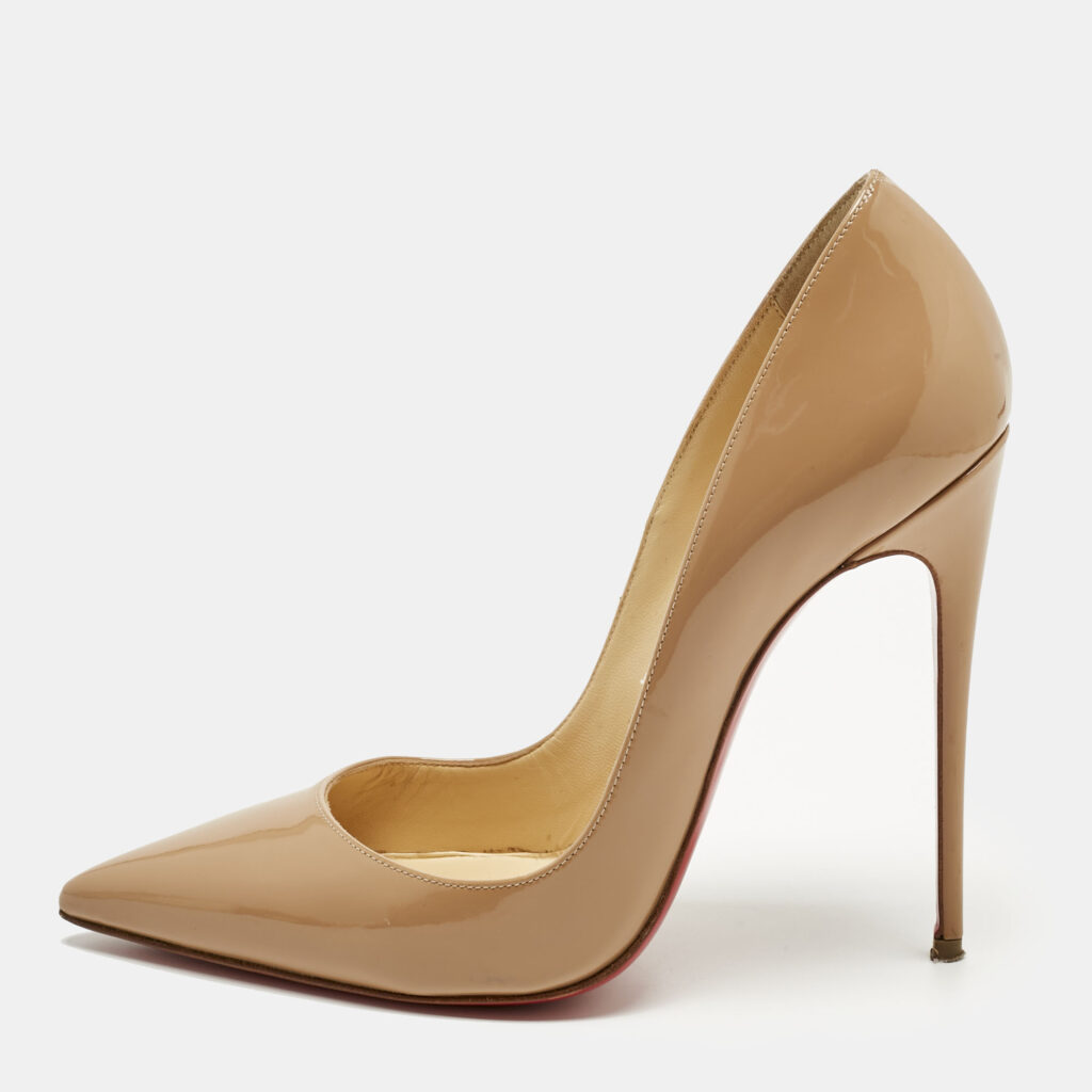 Christian Louboutin Beige Patent Leather So Kate Pumps Size 38 Christian Louboutin Beige Patent Leather So Kate Pumps Size 38