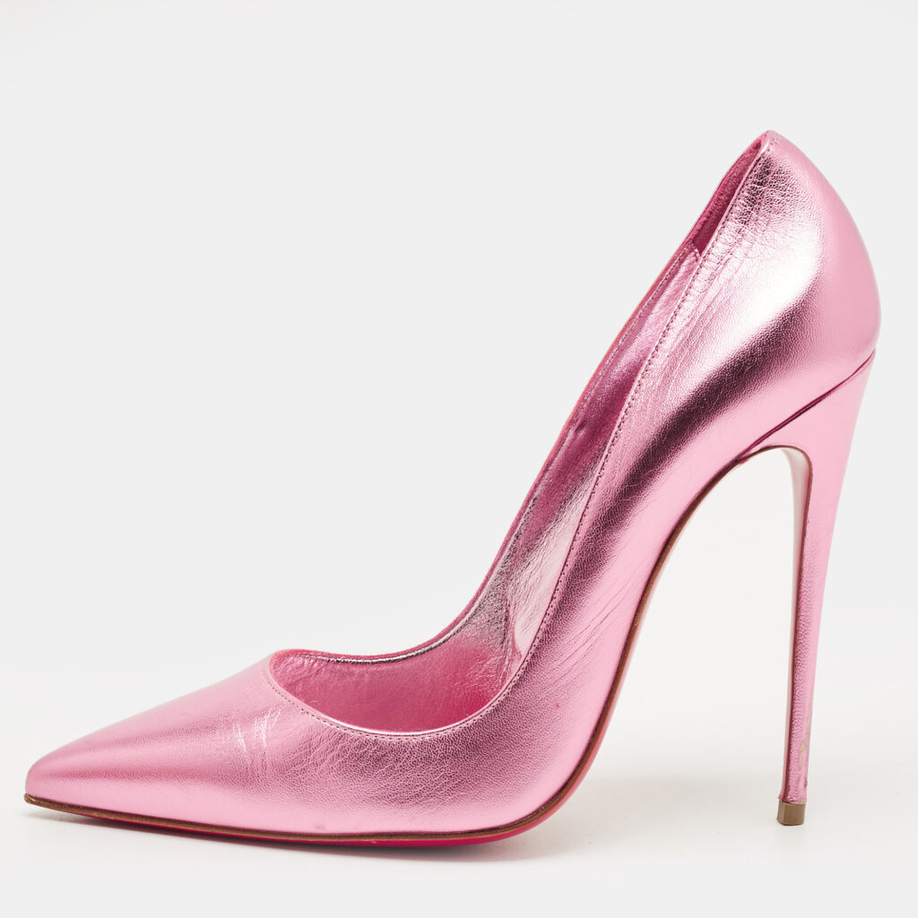 Christian Louboutin Metallic Leather So Kate Pumps Size 39