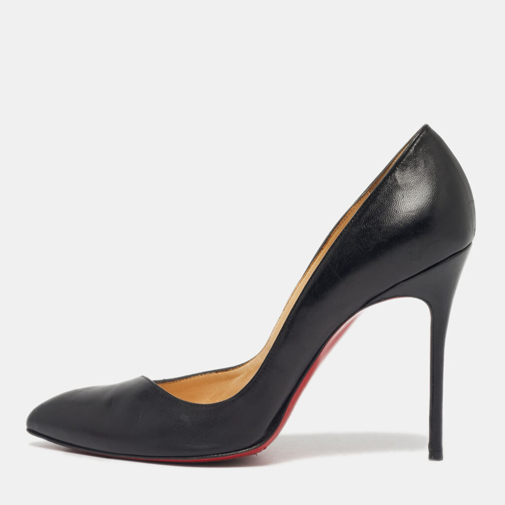 Christian Louboutin Black Leather Corneille Pumps Size 39