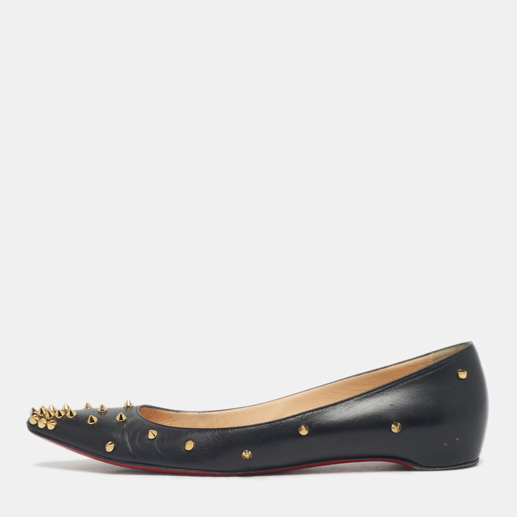 Christian Louboutin Black Leather Malabar Hill Ballet Flats Size 40 Christian Louboutin Black Leather Malabar Hill Ballet Flats Size 40