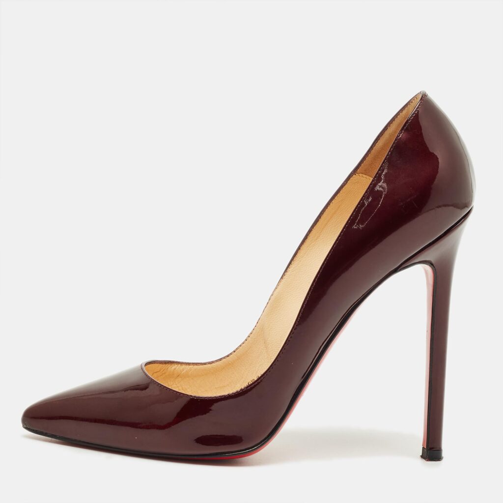 Christian Louboutin Burgundy Patent Leather Pigalle Pumps Size 37 Christian Louboutin Burgundy Patent Leather Pigalle Pumps Size 37