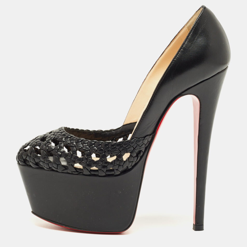Christian Louboutin Black Leather Votre Altesse Pumps Size 35 Christian Louboutin Black Leather Votre Altesse Pumps Size 35