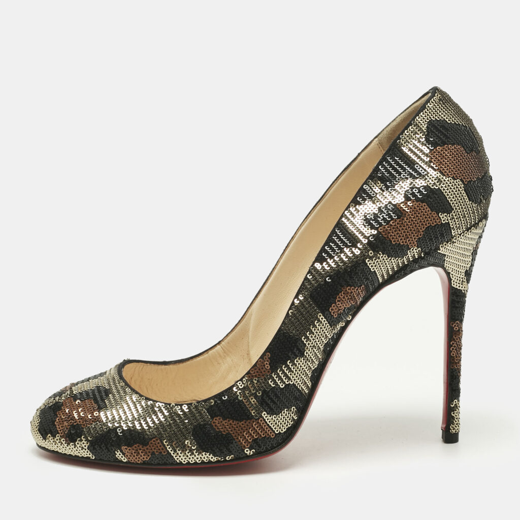 luxury-women-christian-louboutin-used-shoes-p1240981-001-1.jpg Christian Louboutin Tricolor Sequins Fifi Pumps Size 41