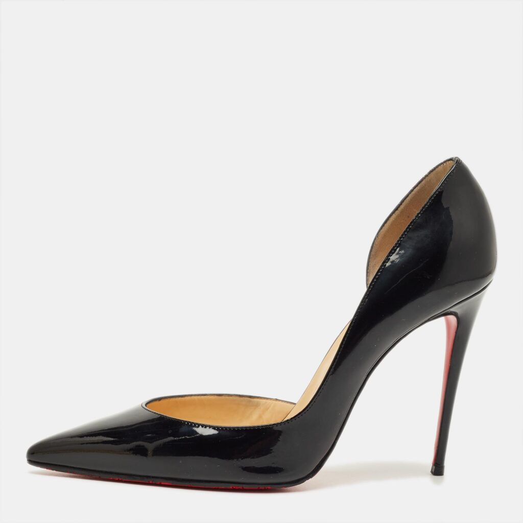 Christian Louboutin Black Patent Leather Iriza D'orsay Pumps Size 41 Christian Louboutin Black Patent Leather Iriza D'orsay Pumps Size 41