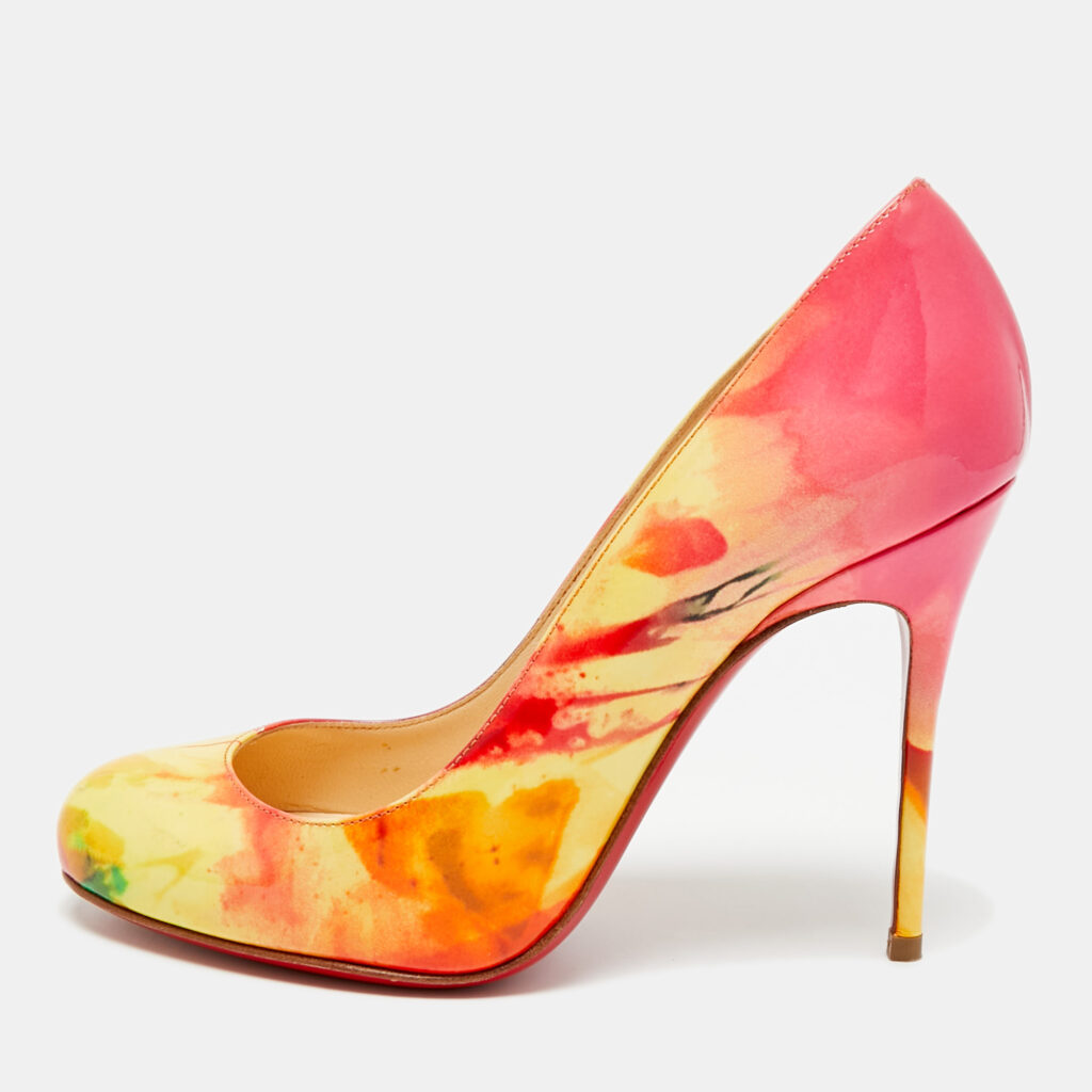 Christian Louboutin Fifi Size 35 Multicolor Patent Leather Pumps